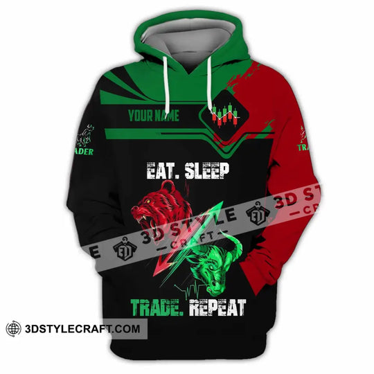 Unisex Shirt - Custom Eat Sleep Trade Repeat 3D Shirt style option 4