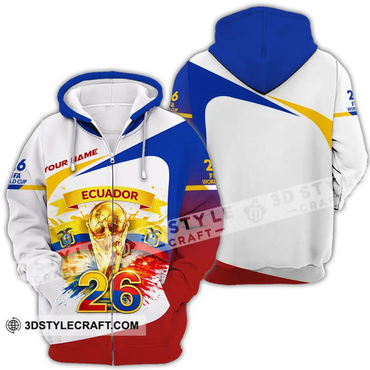 Unisex Shirt - Custom Ecuador World Cup 2026 3D Shirt style option 4