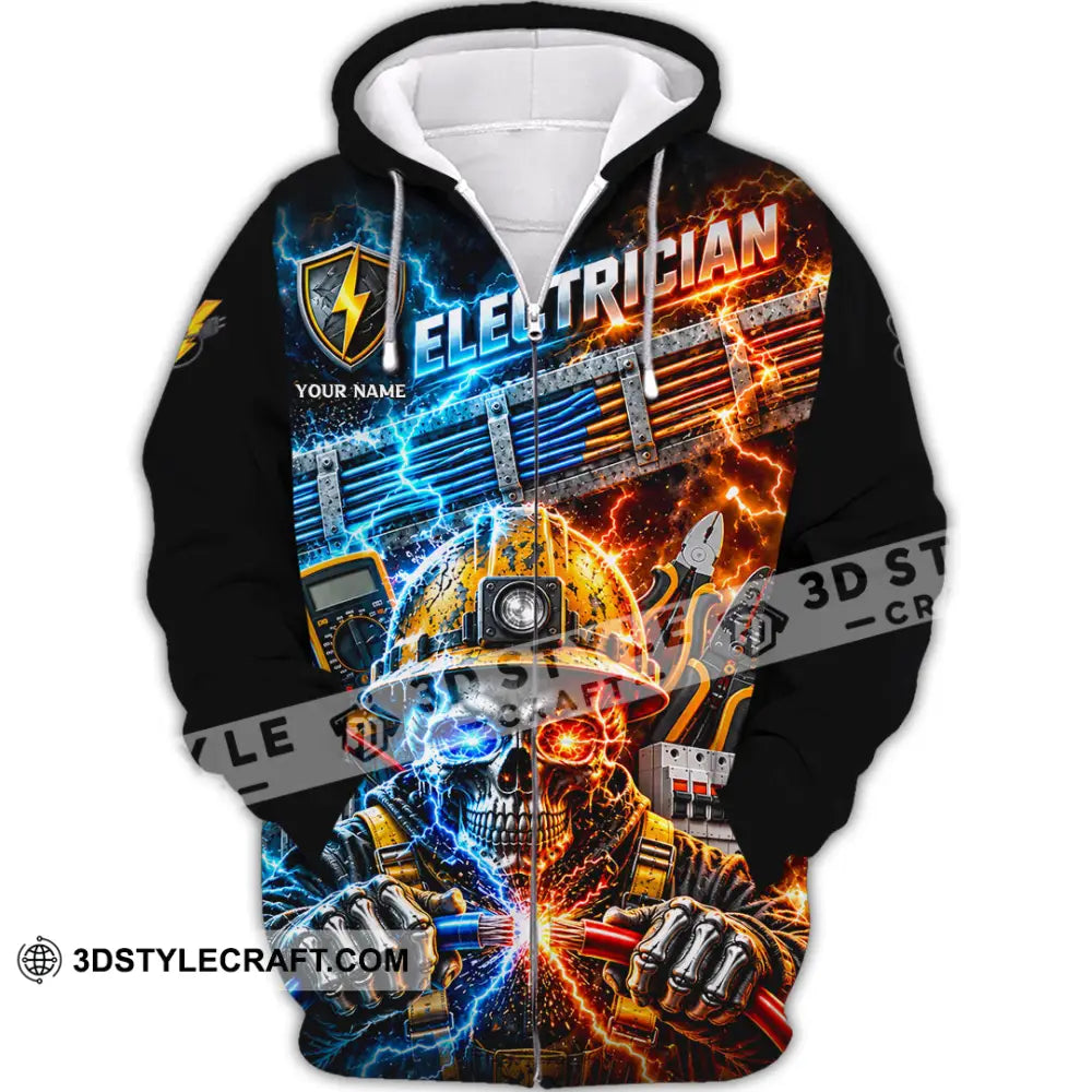 Unisex Shirt - Custom Electrician Shirt - Zipper Hoodie / S - T-shirt