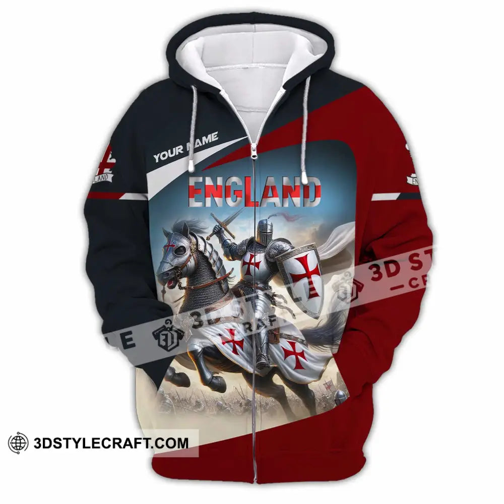 Unisex Shirt - Custom England Forever Shirt Zipper Hoodie / S T-shirt