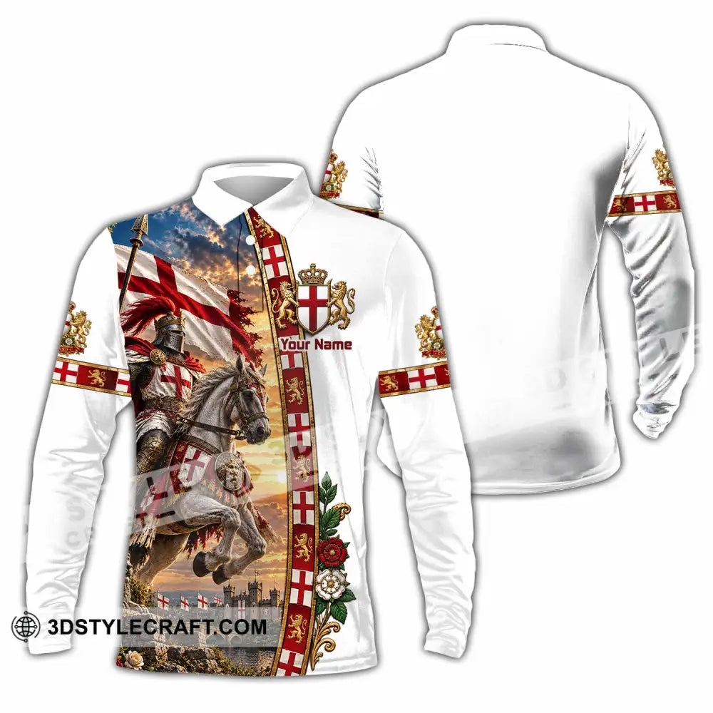 Unisex Shirt - Custom England Shirt - Long Sleeve Polo / S - T-shirt