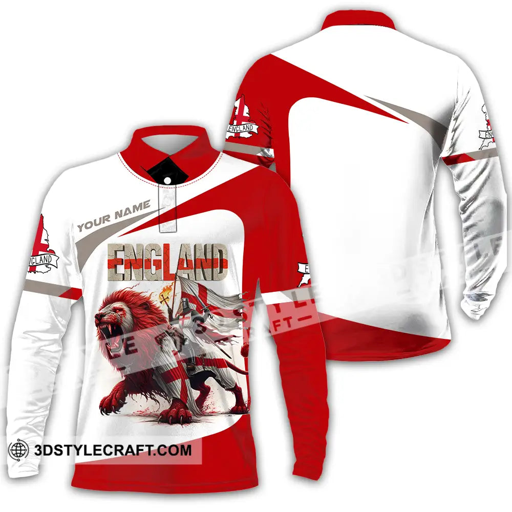 Unisex Shirt - Custom England Shirt Long Sleeve Polo / S T-shirt