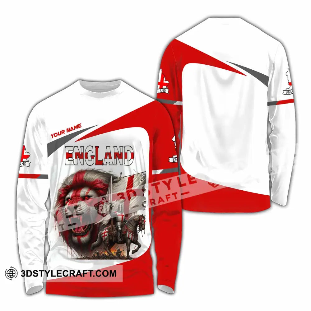 Unisex Shirt - Custom England Shirt Long Sleeve Shirt / S T-shirt