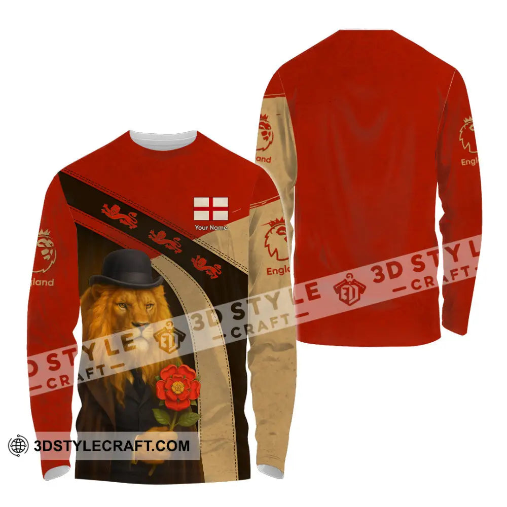 Unisex Shirt - Custom England Shirt Long Sleeve Shirt / S T-shirt