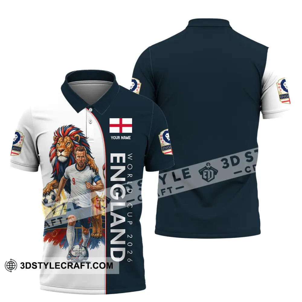 Unisex Shirt - Custom England World Cup 2026 3D Shirt Polo Shirt / S T-shirt