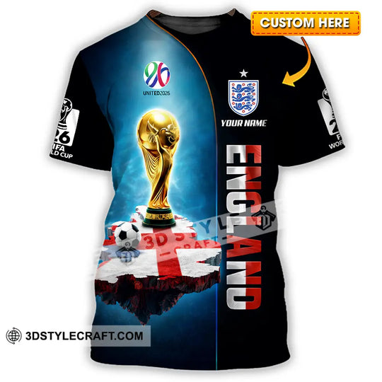 Unisex Shirt - Custom England World Cup 2026 3D Shirt style option 1