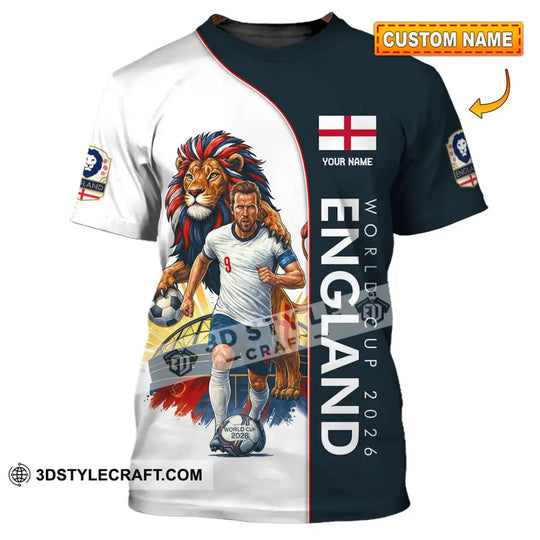 Unisex Shirt - Custom England World Cup 2026 3D Shirt style option 1