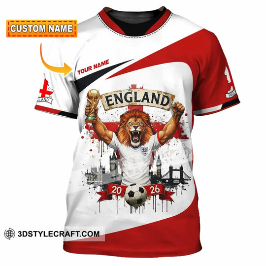 Unisex Shirt - Custom England World Cup 2026 3D Shirt style option 1