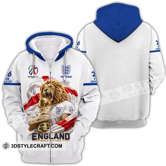 Unisex Shirt - Custom England World Cup 2026 3D Shirt style option 4