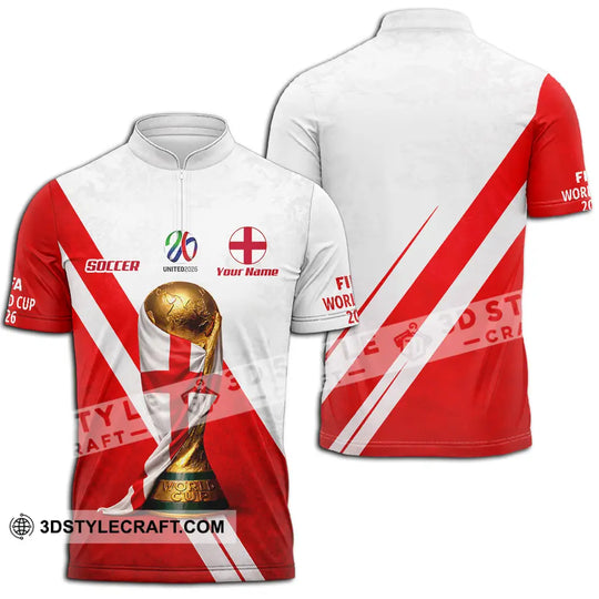 Unisex Shirt - Custom England World Cup 2026 3D Shirt style option 2