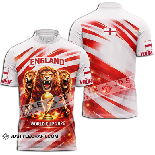 Unisex Shirt - Custom England World Cup 2026 3D Shirt style option 2