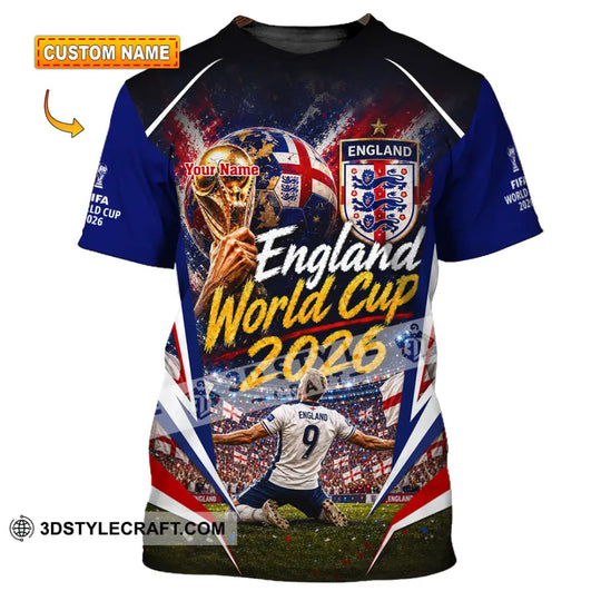 Unisex Shirt - Custom England World Cup 2026 Shirt style option 1