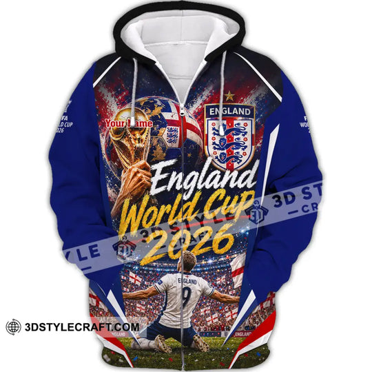 Unisex Shirt - Custom England World Cup 2026 Shirt style option 3