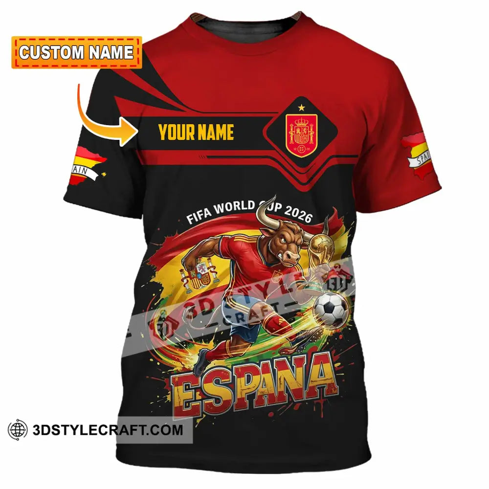 Unisex Shirt - Custom Espana Spain Fifa World Cup 2026 3D Shirt T-shirt
