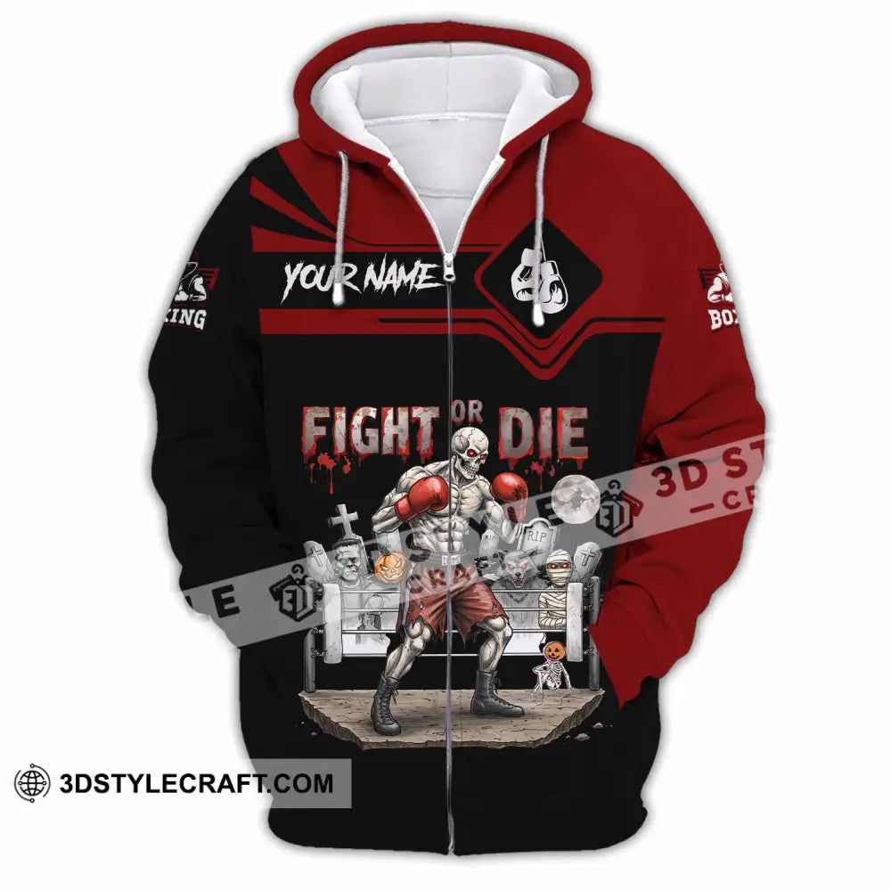 Unisex Shirt - Custom Fight Or Die Shirt Zipper Hoodie / S T-shirt