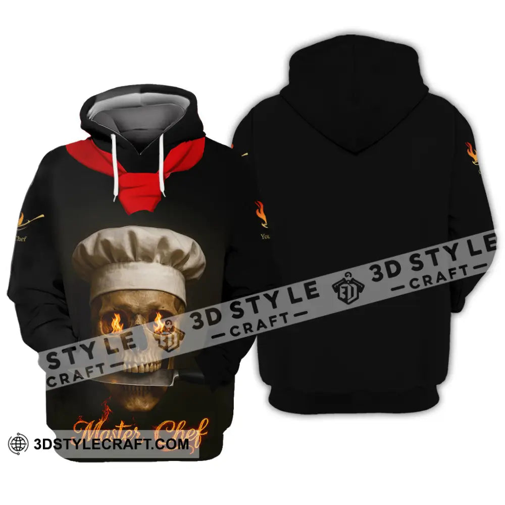 Unisex Shirt - Custom Fire Skullcap Master Chef Shirt Hoodie / S T-shirt