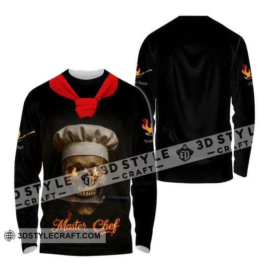 Unisex Shirt - Custom Fire Skullcap Master Chef Shirt style option 4