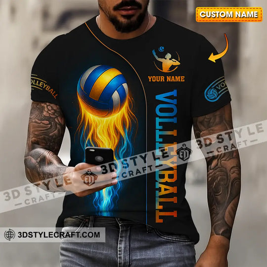 Unisex Shirt - Custom Fire Volleyball Shirt style option 1