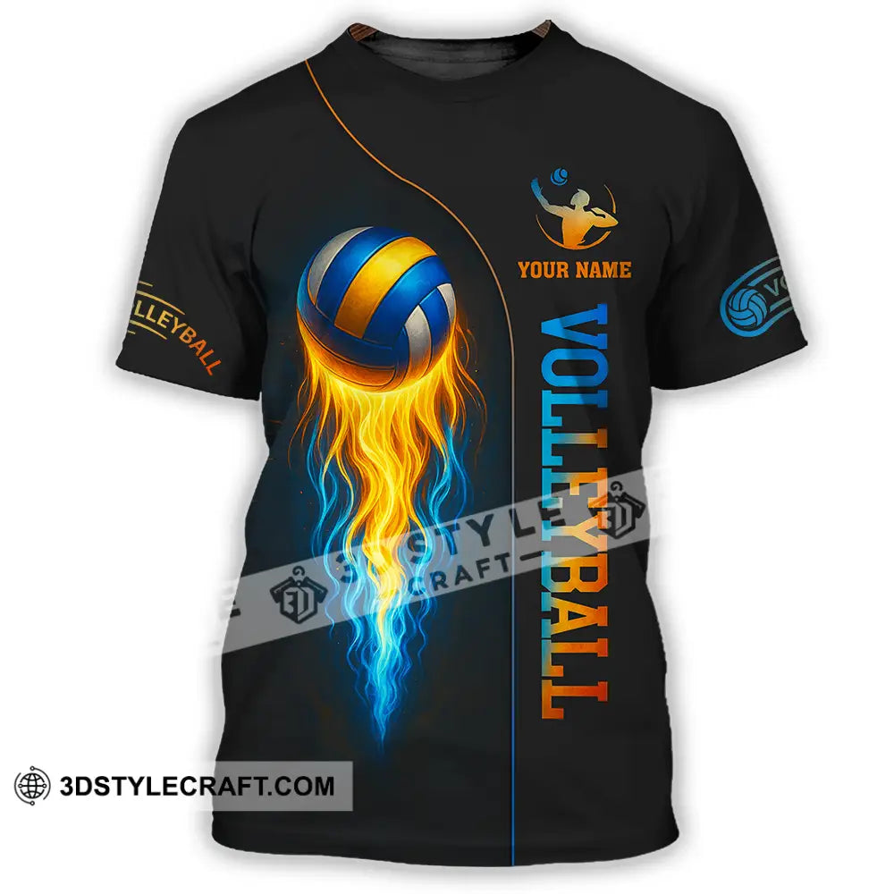 Unisex Shirt - Custom Fire Volleyball Shirt T-Shirt / S T-shirt