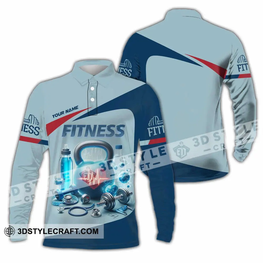 Unisex Shirt - Custom Fitness Shirt Long Sleeve Polo / S T-shirt