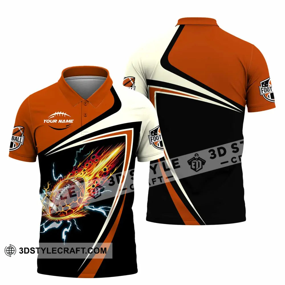 Unisex Shirt Custom Football Fire Sport Shirt Polo Shirt / S T shirt