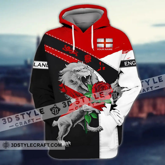 Unisex Shirt - Custom Football Name T-Shirt, England Rose Lion Shirt style option 3