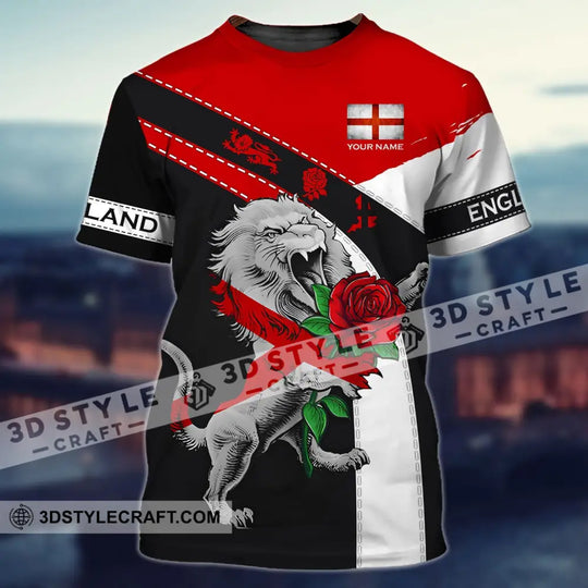Unisex Shirt - Custom Football Name T-Shirt, England Rose Lion Shirt style option 2