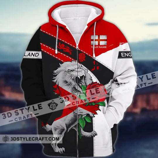 Unisex Shirt - Custom Football Name T-Shirt, England Rose Lion Shirt style option 4
