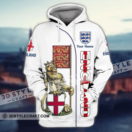 Unisex Shirt - Custom Football Name T-Shirt, England The Three Lions Shirt style option 3