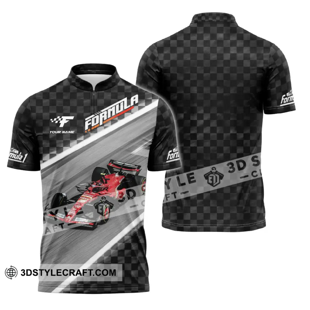 Unisex Shirt - Custom Formula 1 Shirt Zipper Polo Shirt / S T-shirt