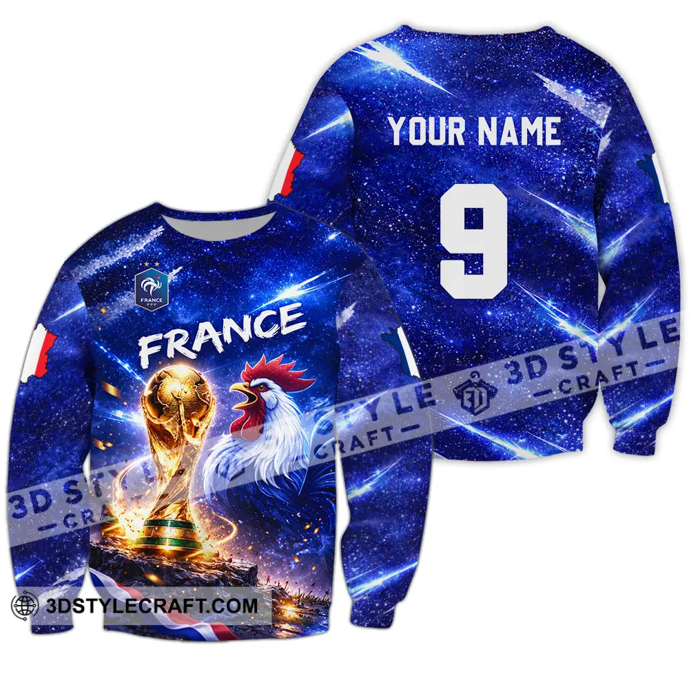Unisex Shirt - Custom France World Cup 2026 3D Shirt Long Sleeve / S T-shirt