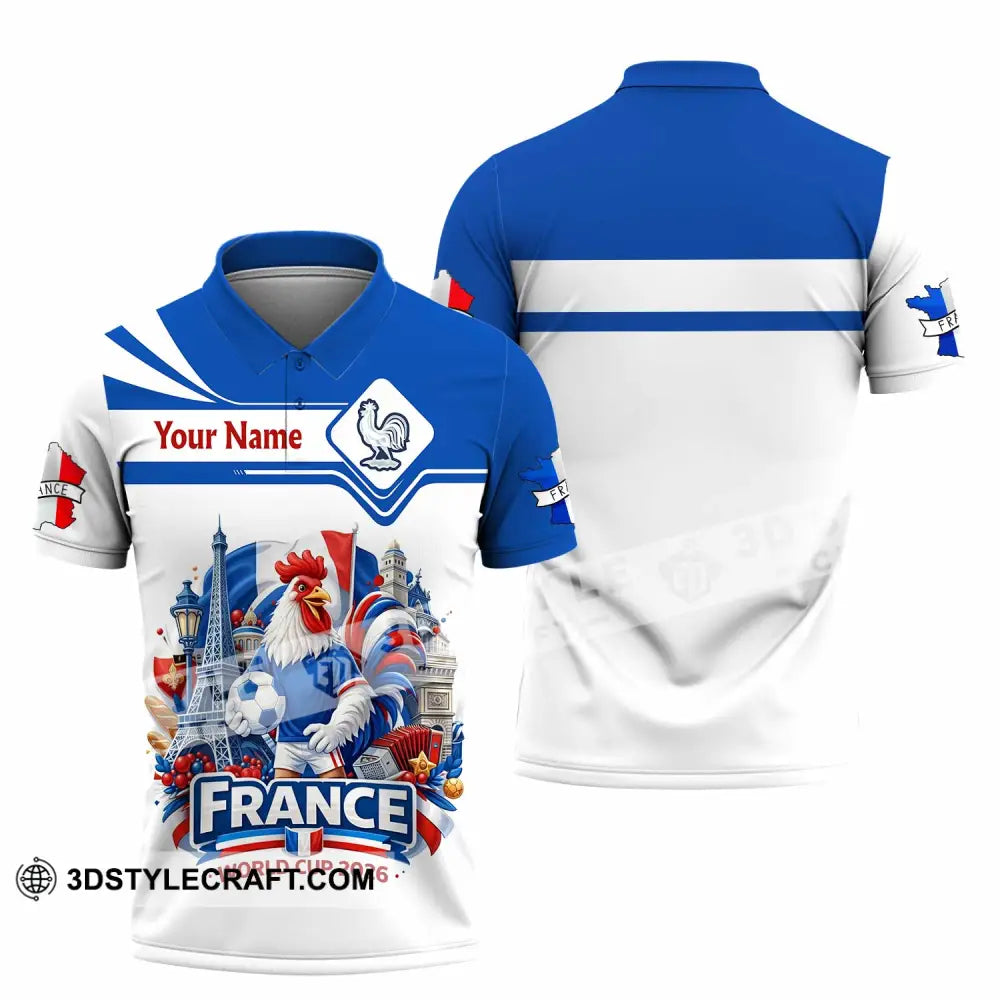 Unisex Shirt - Custom France Fifa World Cup 2026 3D Shirt Polo Shirt / S T-shirt
