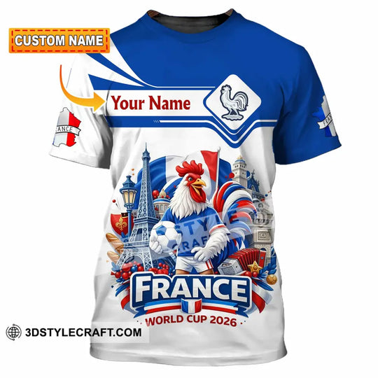 Unisex Shirt - Custom France Fifa World Cup 2026 3D Shirt style option 1