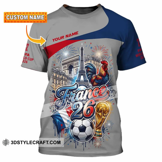 Unisex Shirt - Custom France World Cup 2026 3D Shirt style option 1