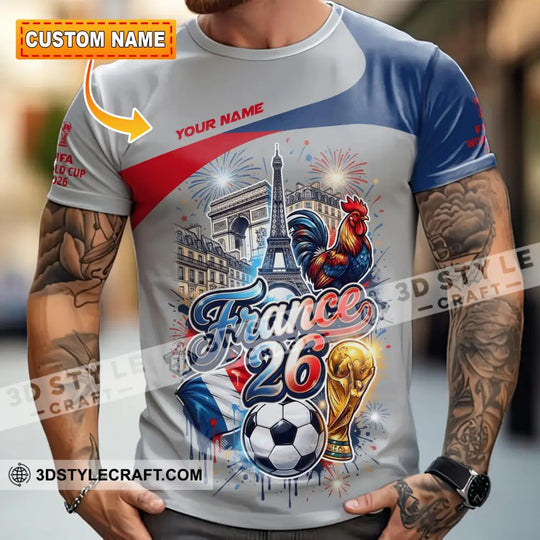 Unisex Shirt - Custom France World Cup 2026 3D Shirt style option 2