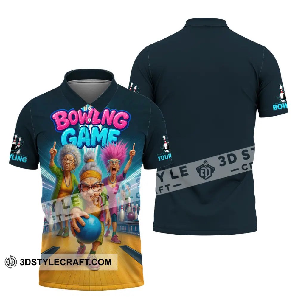 Unisex Shirt - Custom Funny Bowling Game Shirt Polo Shirt / S T-shirt