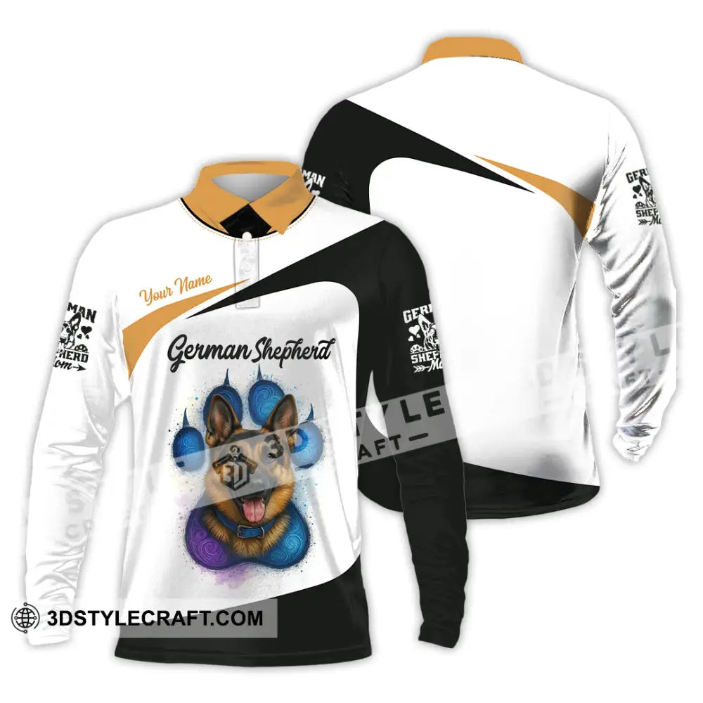 Unisex Shirt - Custom German Shepherd Shirt Long Sleeve Polo / S T-shirt