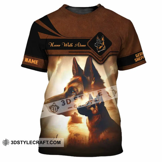 Unisex Shirt - Custom German Shepherd Never Walk Alone Shirt style option 3