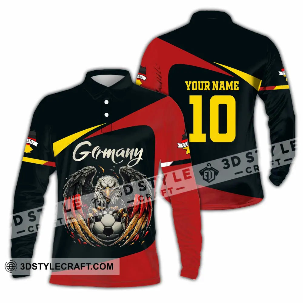 Unisex Shirt - Custom Germany 3D Shirt Long Sleeve Polo / S T-shirt