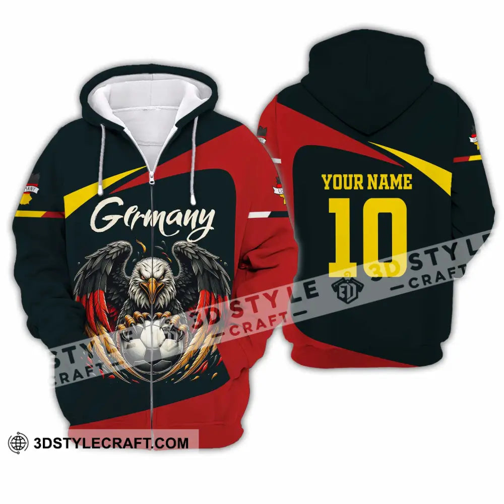 Unisex Shirt - Custom Germany 3D Shirt Zipper Hoodie / S T-shirt