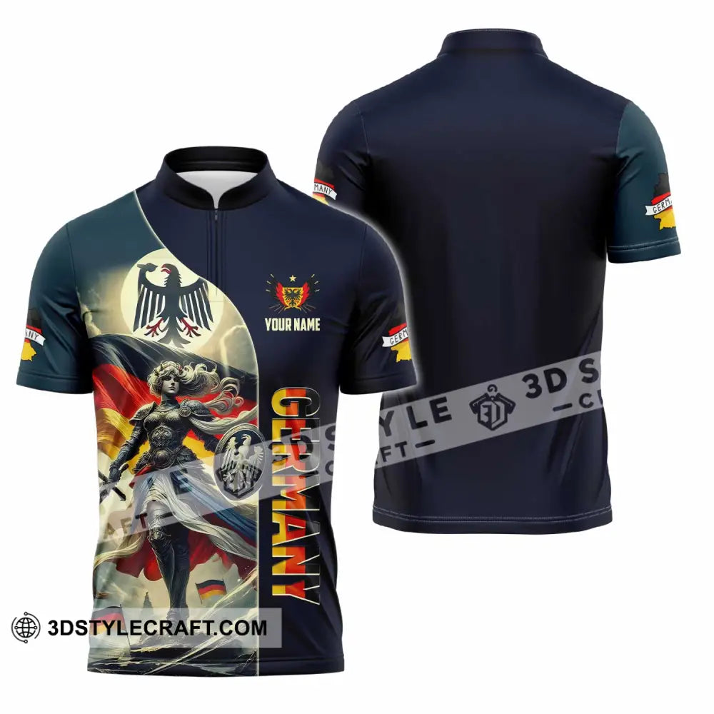 Unisex Shirt - Custom Germany Shirt Zipper Polo Shirt / S T-shirt