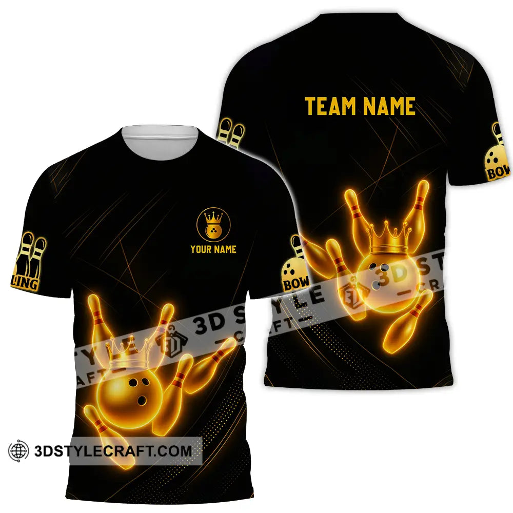 Unisex Shirt - Custom Golden Bowling Shirt T-Shirt / S T-shirt