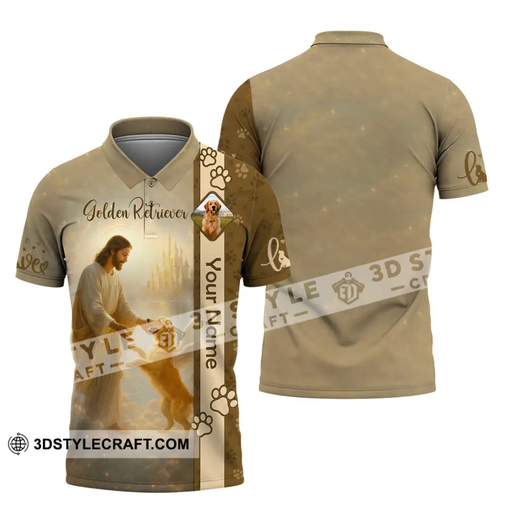 Unisex Shirt - Custom Golden Retriever And God Shirt Polo Shirt / S T-shirt