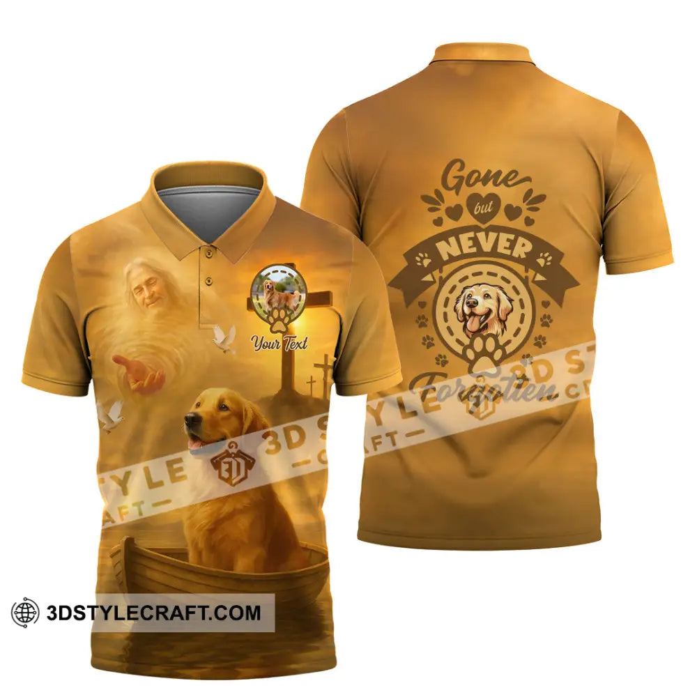 Unisex Shirt - Custom Golden Retriever Gone But Never Forgotten Shirt Polo Shirt / S T-shirt