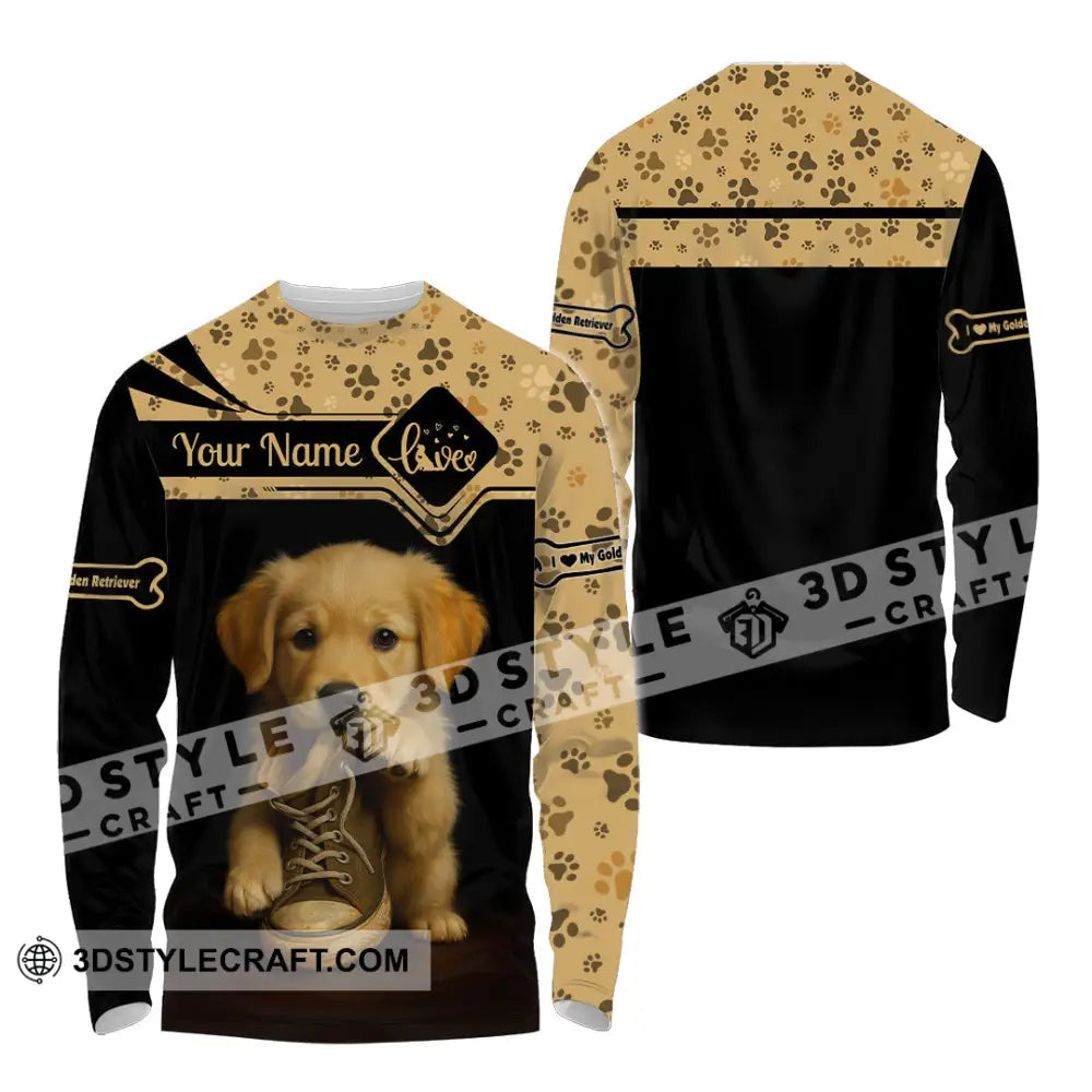 Unisex Shirt - Custom Golden Retriever Shirt Long Sleeve Shirt / S T-shirt