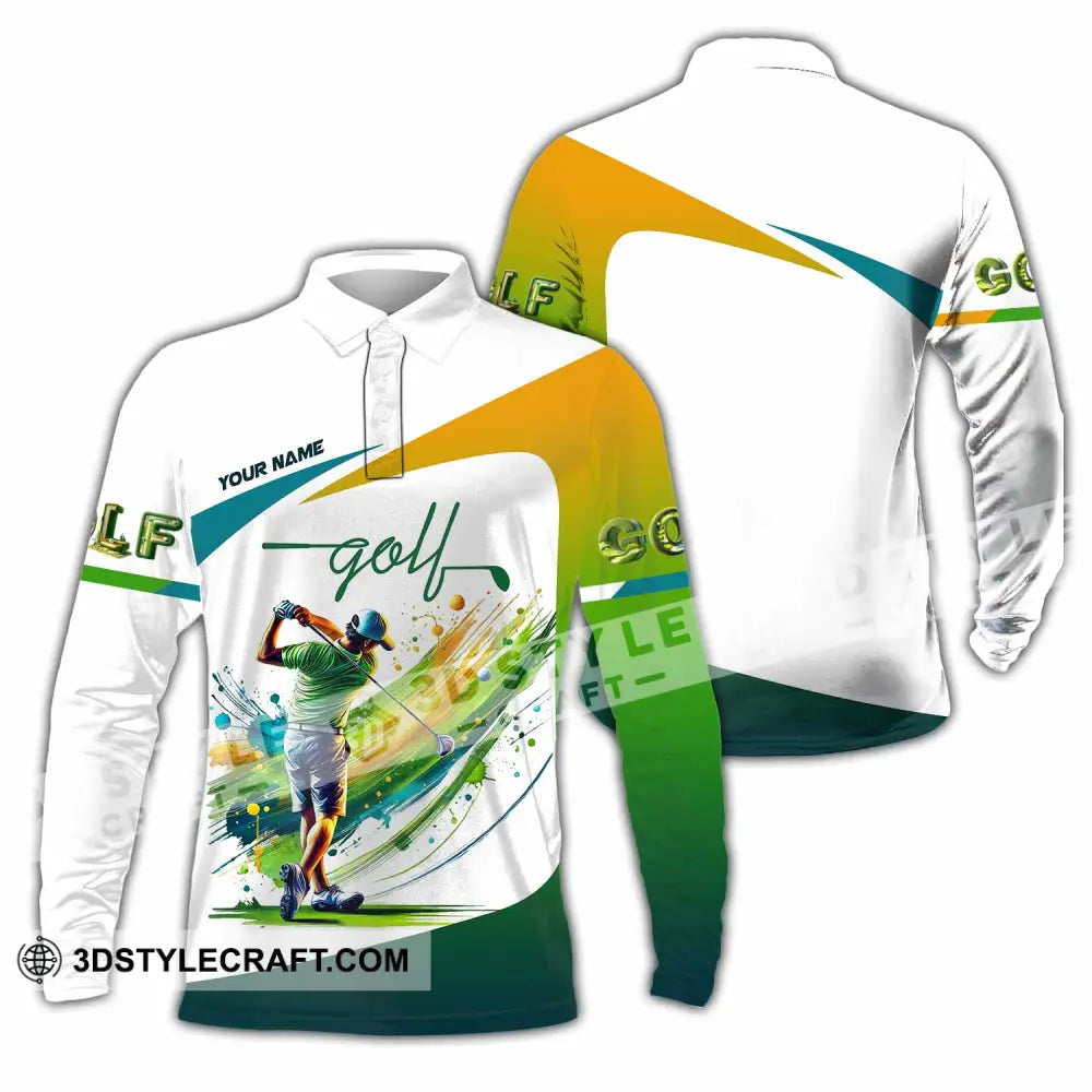 Unisex Shirt Custom Golf Player Shirt Long Sleeve Polo / S T shirt