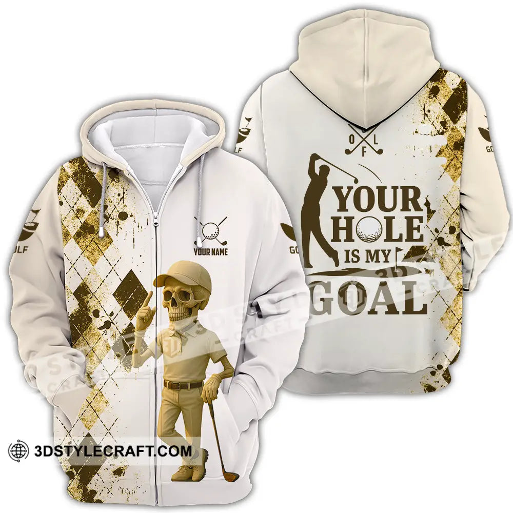 Unisex Shirt - Custom Golf Your Hole Is My Goal Shirt Zipper Hoodie / S T-shirt