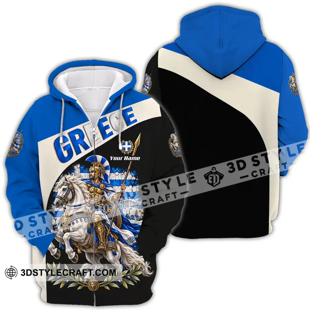 Unisex Shirt - Custom Greece Shirt - Zipper Hoodie / S - T-shirt