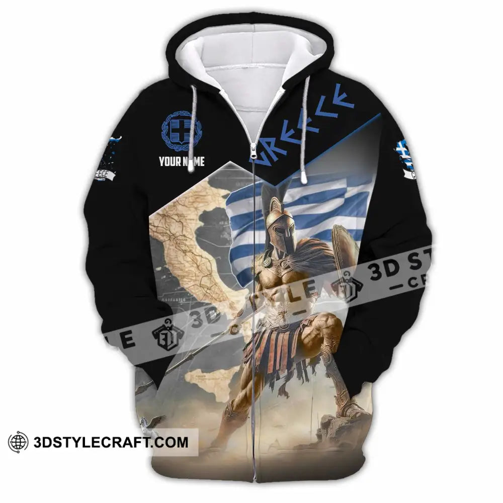 Unisex Shirt - Custom Greece Shirt Zipper Hoodie / S T-shirt