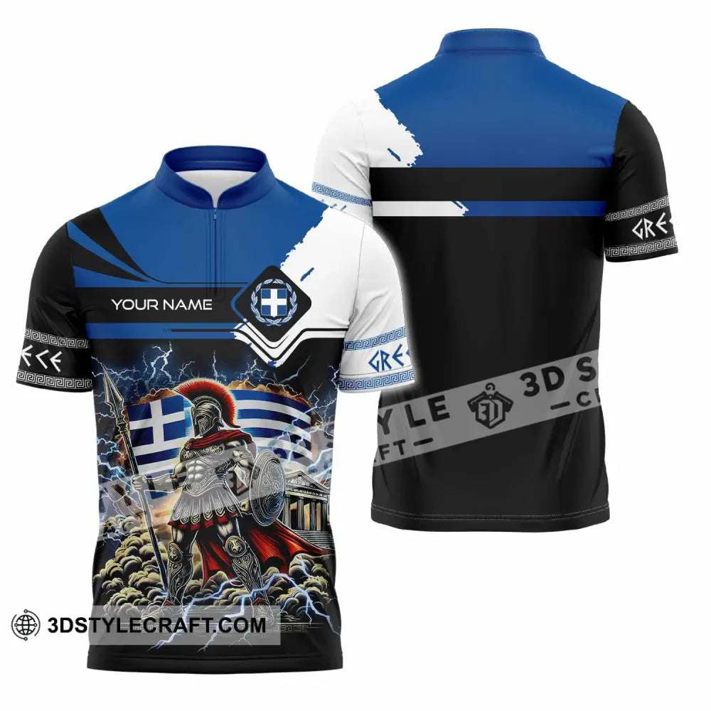 Unisex Shirt - Custom Greece Shirt Zipper Polo Shirt / S T-shirt